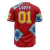 Straw Hats Luffy V2 One Piece AOP Baseball Jersey BACK Mockup - Anime Jersey Shop
