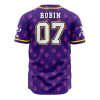 Straw Hats Robin One Piece AOP Baseball Jersey BACK Mockup - Anime Jersey Shop