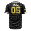 Straw Hats Sanji One Piece AOP Baseball Jersey BACK Mockup - Anime Jersey Shop
