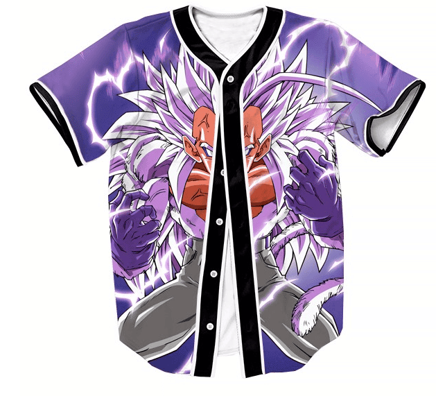 Super Saiyan 5 SSJ5 Gogeta Angry DBZ Streetwear Hip Hop 3D Baseball Jersey - Anime Jersey Shop