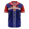 Superman DC Comics AOP Baseball Jersey FRONT Mockup - Anime Jersey Shop