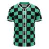 Tanjiro Kamado Demon Slayer AOP Baseball Jersey FRONT Mockup - Anime Jersey Shop
