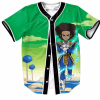 The Boondocks Huey Freeman Wearing Saiyan Armor Hip Hop Baseball Jersey - Anime Jersey Shop