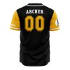 Whore Island Ocelots V2 Archer AOP Baseball Jersey AOP Baseball Jersey BACK Mockup - Anime Jersey Shop