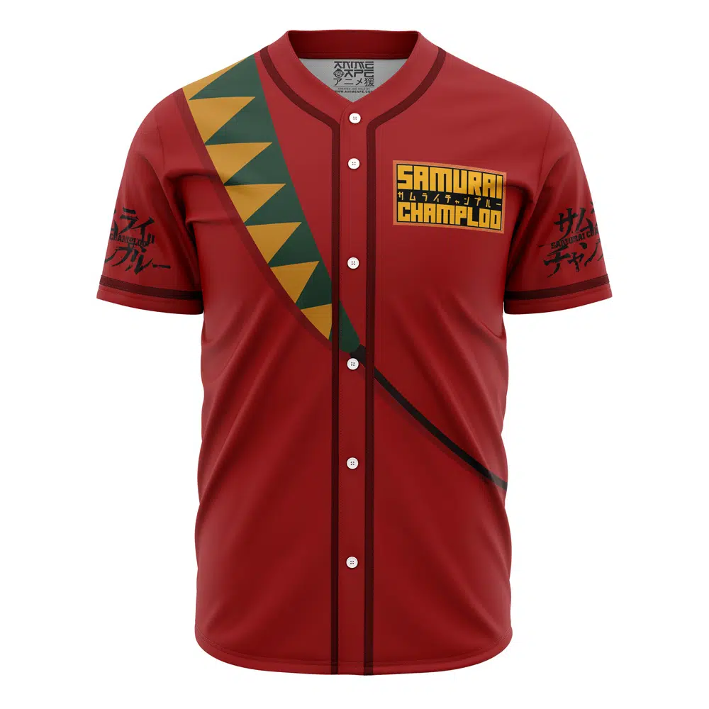 Mugen V1 SC AOP AOP Baseball Jersey FRONT Mockup - Anime Jersey Shop