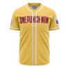 Power Saitama One Punch Man AOP Baseball Jersey FRONT Mockup - Anime Jersey Shop